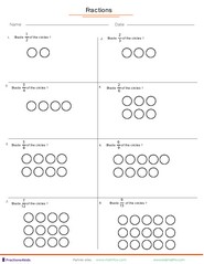 Shading shapes of fractions