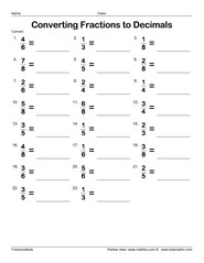 fraction worksheets for children from kindergarten to 7th grades math