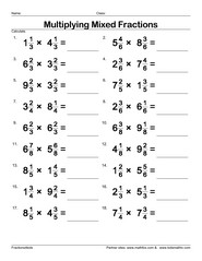 adding fractions worksheets 6th grade