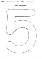 Color the number 5