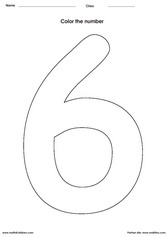 Color the number 6