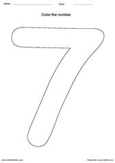 Color the number 7