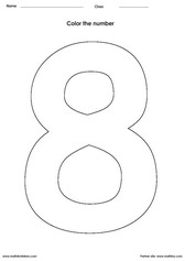 Color the number 8