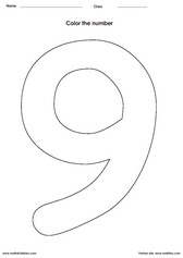 Color the number 9