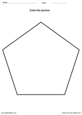 Color the shape - Pentagon-1