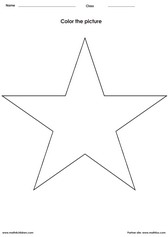 Color the shape - Star